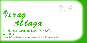 virag allaga business card